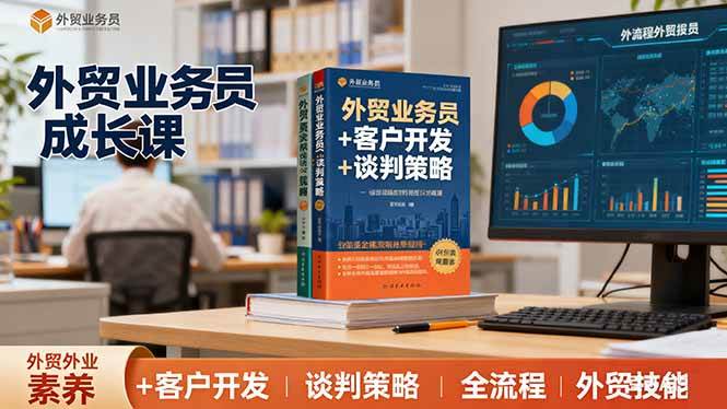 外贸业务员成长课：职业素养+客户开发+谈判策略、掌握全流程外贸技能-宇文网创