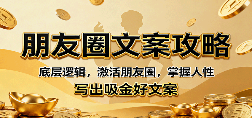 朋友圈文案攻略：底层逻辑，激活朋友圈，掌握人性，写出吸金好文案-宇文网创