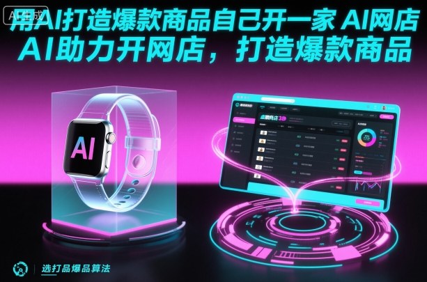 用AI打造爆款商品自己开一家AI网店，AI助力开网店，打造爆款商品-宇文网创