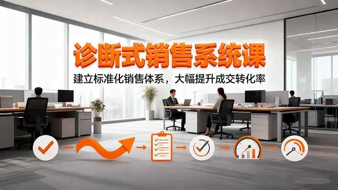 诊断式销售系统课，建立标准化销售体系，大幅提升成交转化率-宇文网创