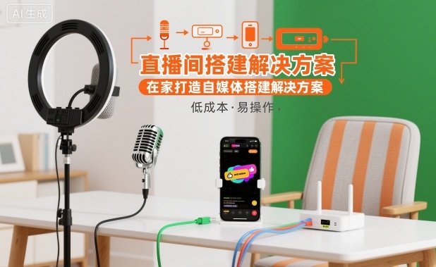 直播间搭建解决方案，在家打造自媒体搭建解决方案-宇文网创
