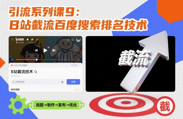引流系列课9：B站截流百度搜索排名技术-宇文网创