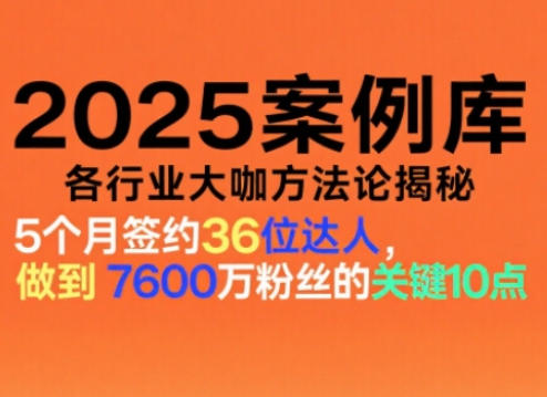 2025案例库，收录各行业大咖的方法论，各行业大咖方法论揭秘-宇文网创
