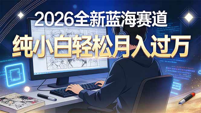 2026年全新蓝海赛道，纯小白轻松月入过万-宇文网创