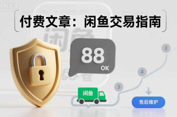 付费文章：闲鱼交易指南，怎么才能降低被坑被马扁的概率-宇文网创