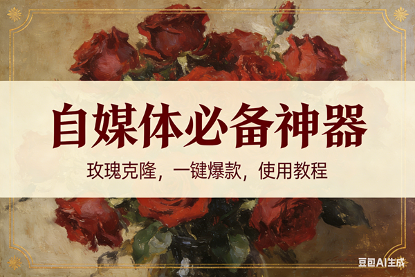 玫瑰克隆神器，ai鲁大魔，自媒体必备的软件，一键爆款，详细教程-宇文网创