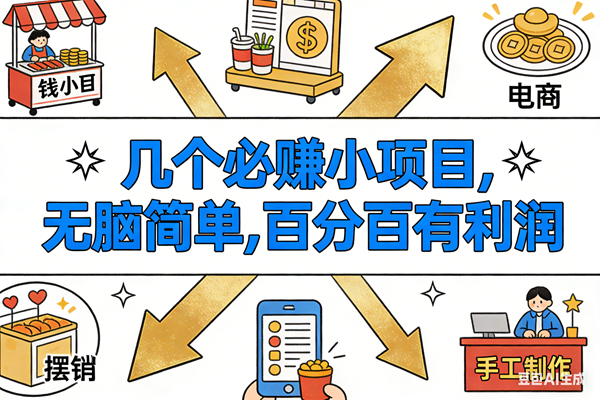 9个必赚小项目，无脑简单，百分百有利润，副业首选，日入200+-宇文网创