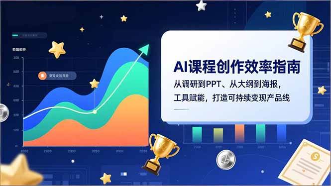 AI课程创作效率指南，从调研到PPT、从大纲到海报，工具赋能，打造可持续变现产品线-宇文网创