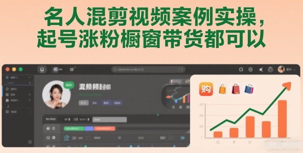 名人混剪视频案例实操，起号涨粉橱窗带货都可以-宇文网创
