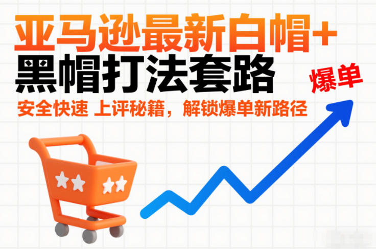 亚马逊最新白帽+黑帽打法套路，安全快速上评秘籍，解锁爆单新路径-宇文网创
