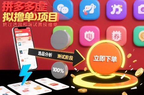 拼多多虚拟撸单项目，跳过选品和测试直接撸单-宇文网创
