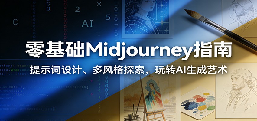 零基础Midjourney指南：提示词设计、多风格探索，玩转AI生成艺术-宇文网创