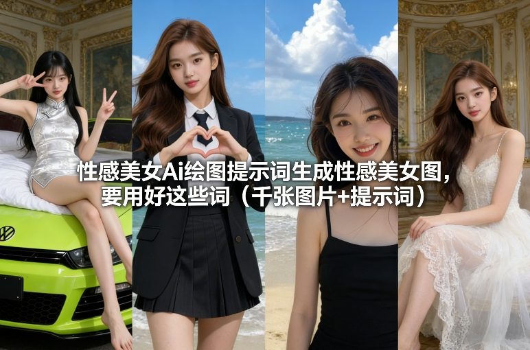 性感美女Ai绘图提示词生成性感美女图，要用好这些词（千张图片+提示词）-宇文网创
