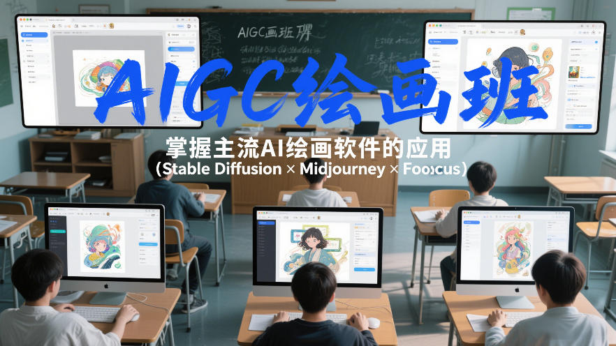AIGC绘画班，掌握主流Ai绘画软件的应用（Stable Diffusion x Midjourney x Fooocus）-宇文网创