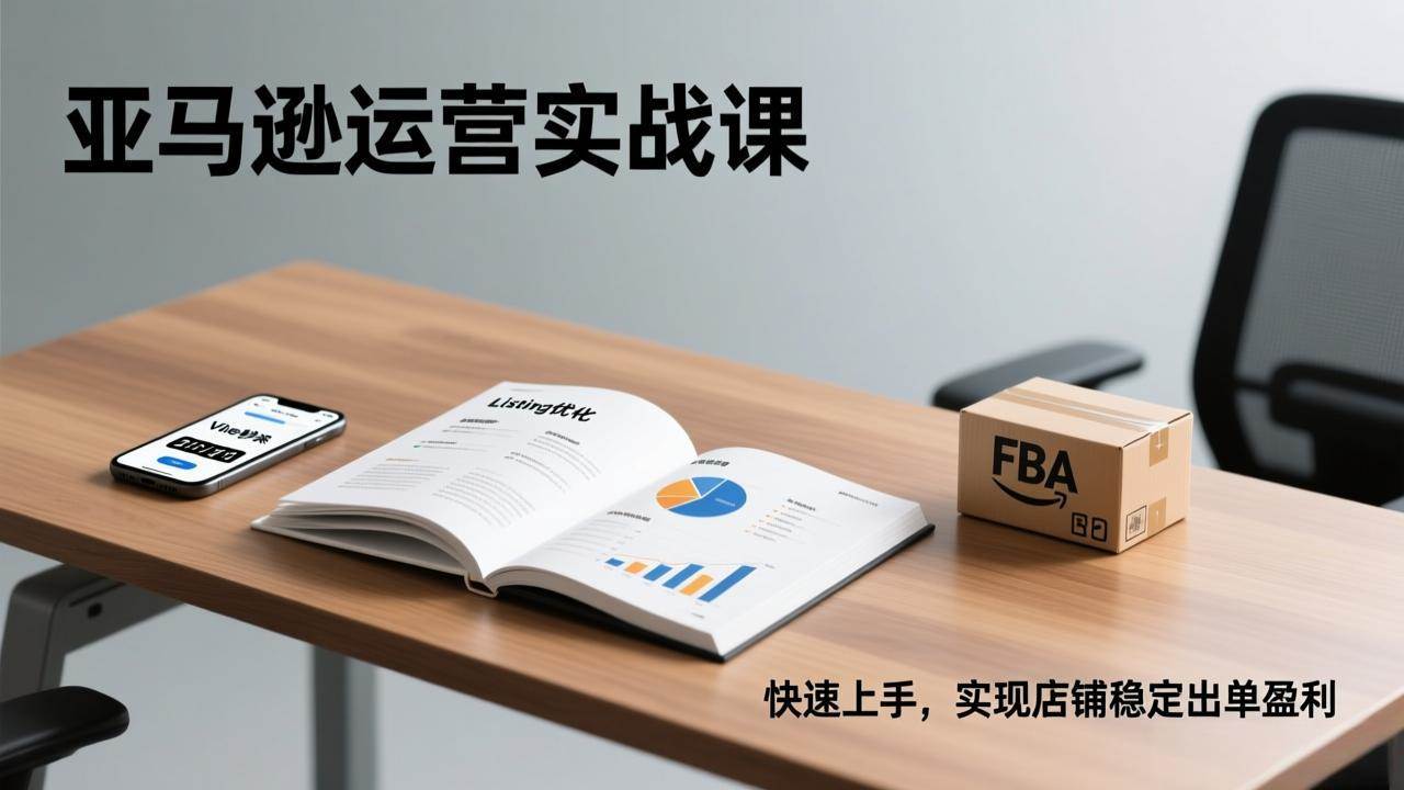 亚马逊运营实战课，Listing优化、Vine秒杀、FBA发货，快速上手，实现店铺稳定出单盈利-宇文网创
