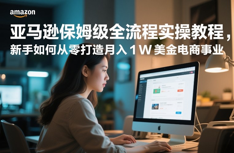 亚马逊保姆级全流程实操教程，新手如何从零打造月入1W美金电商事业-宇文网创