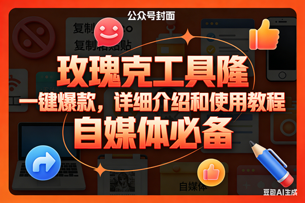 玫瑰克隆工具，ai鲁大魔，自媒体必备神器，一键爆款神器，详细教程。-宇文网创