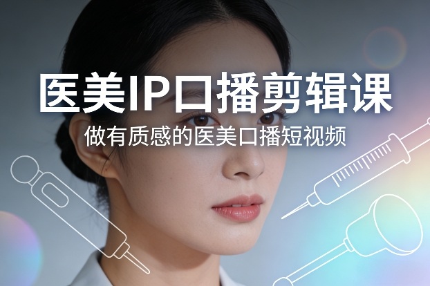 医美IP口播剪辑课，做有质感的医美口播短视频-宇文网创