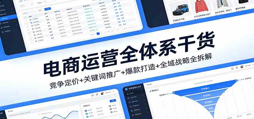 电商运营全体系干货，竞争定价+关键词推广+爆款打造+全域战略全拆解-宇文网创