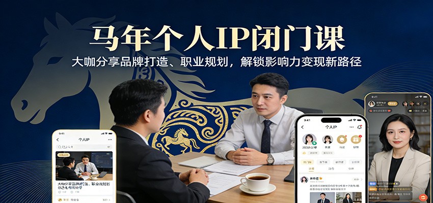 马年个人IP闭门课，大咖分享品牌打造、职业规划，解锁影响力变现新路径-宇文网创