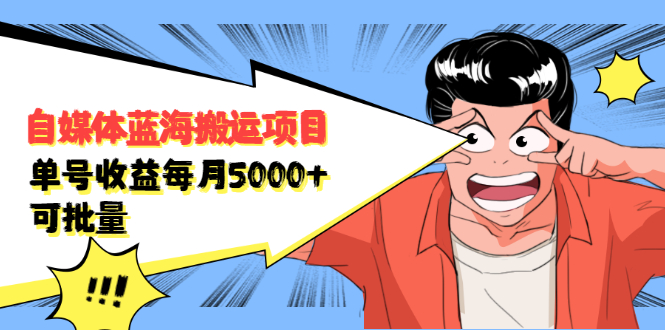 自媒体蓝海搬运项目，价值680元-宇文网创
