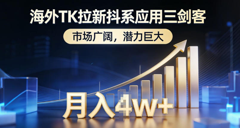 海外TK拉新抖系应用三剑客，市场广阔，潜力巨大，月入1w+-宇文网创