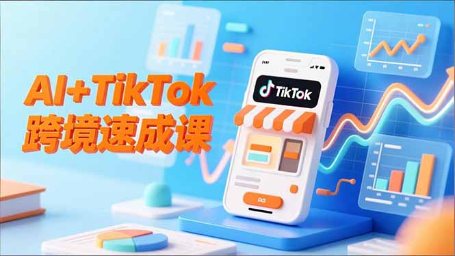 （16745期）AI+TikTok跨境速成课，智能翻译、店铺定位、流程拆解，7天高效上线运营-宇文网创
