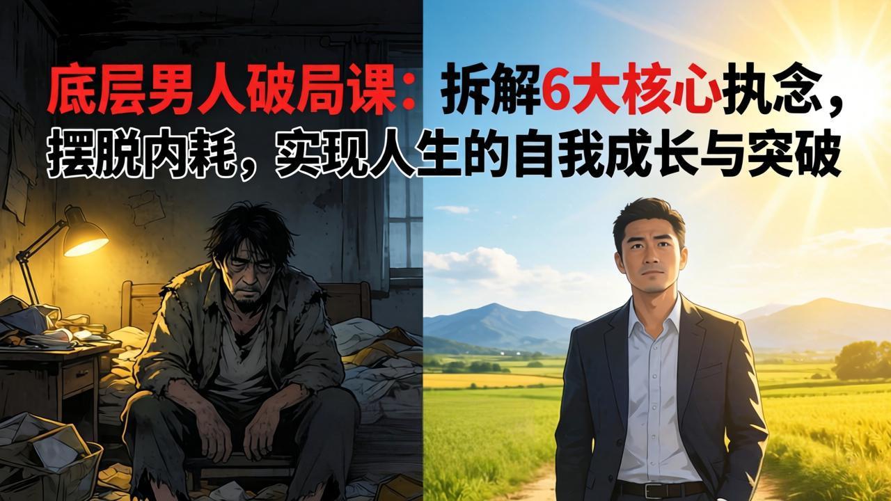 （17747期）付费文章：底层男人破局课：拆解 6 大核心执念，摆脱内耗，实现人生的自我成长与突破-宇文网创