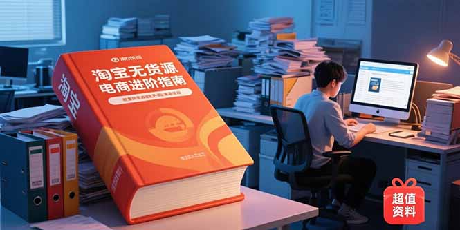 （15317期）淘宝无货源电商进阶指南，包含新人课、进阶课，配套资料，蓝海选品等-宇文网创