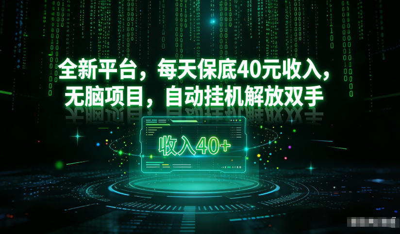 最新看广平台,每天保底30-4米,无脑项目,自动挂G解放双手【揭秘】-宇文网创