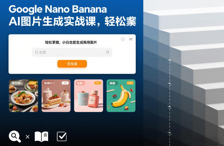 Google Nano Banana AI图片生成实战课,轻松掌握,小白也能生成商用图片-宇文网创