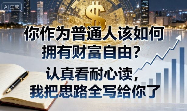 付费文章:你作为普通人该如何拥有财富自由?认真看耐心读,我把思路全写给你了-宇文网创
