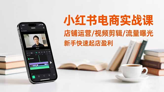 （16536期）小红书电商实战课：店铺运营/视频剪辑/流量曝光，新手快速起店盈利-宇文网创