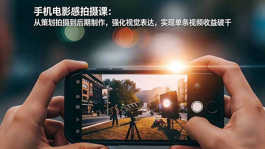 （17273期）手机电影感拍摄课：从策划拍摄到后期制作，强化视觉表达，实现单条视频收益破千-宇文网创