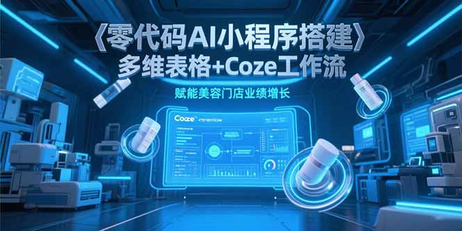 （15239期）零代码AI小程序搭建，多维表格+Coze工作流，赋能美容门店业绩增长-宇文网创