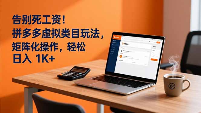 （16943期）告别死工资！拼多多虚拟类目玩法，矩阵化操作，轻松日入 1K+-宇文网创