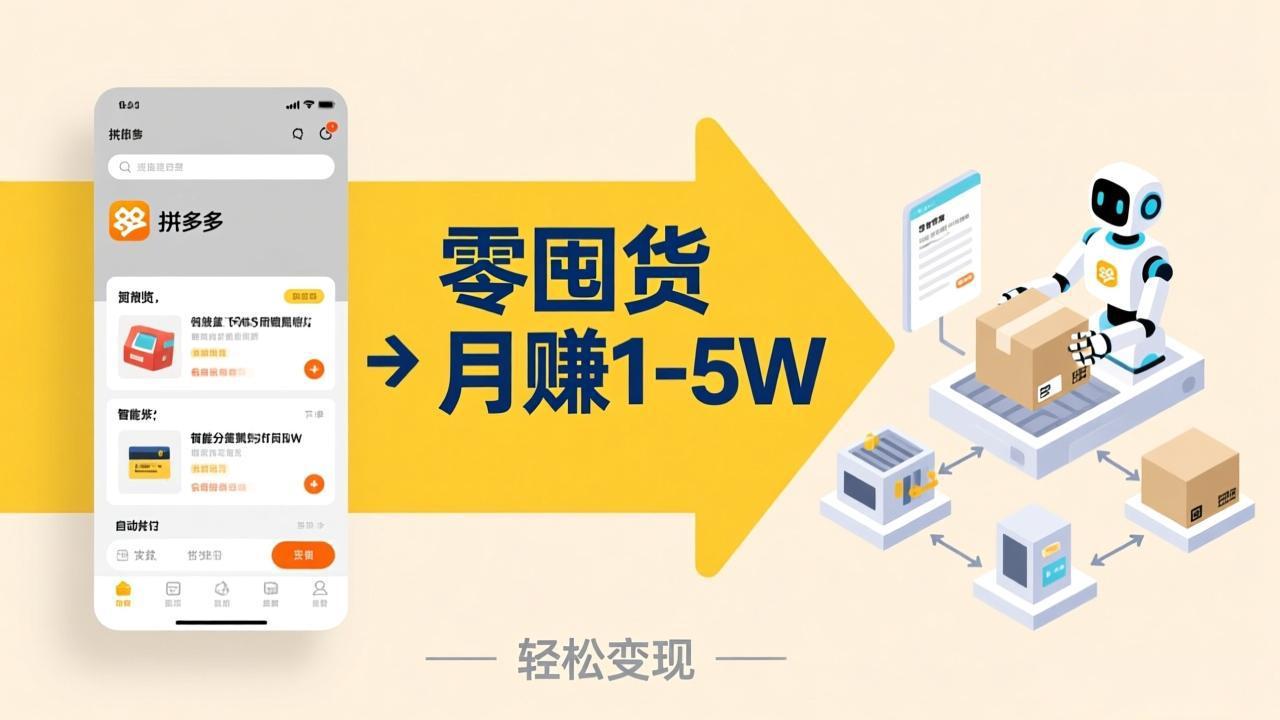 （17490期）不用囤货不用跑单！拼多多虚拟玩法，机器人管理发货和客服，帮你月赚 1-5W-宇文网创