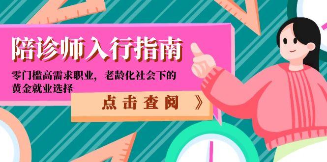 （15042期）陪诊师入行指南：零门槛高需求职业，老龄化社会下的黄金就业选择-宇文网创