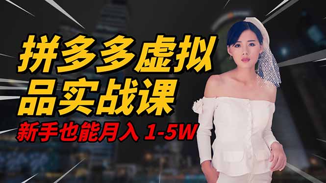 (16492期)2025 拼多多虚拟品系统实战课,轻资产项目,可矩阵开工作室,新手也能...-宇文网创