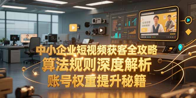 （15326期）中小企业短视频获客全攻略，算法规则深度解析，账号权重提升秘籍-宇文网创
