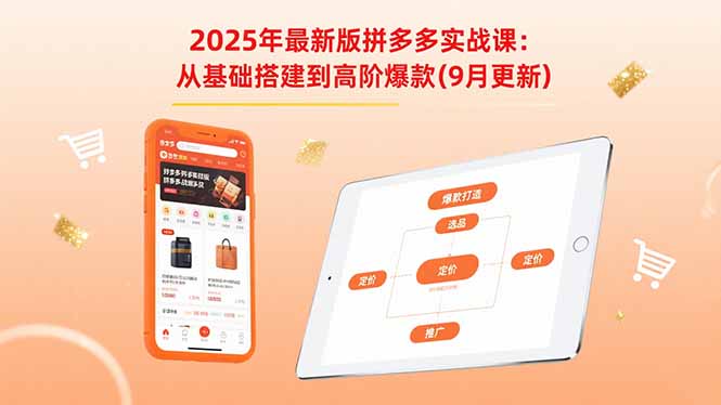 （15899期）2025年最新版拼多多实战课：从基础搭建到高阶爆款（9月更新）-宇文网创