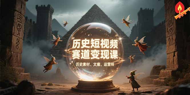 （15386期）历史短视频赛道变现课，百集素材库应用，文案剪辑技巧，账号运营全案-宇文网创