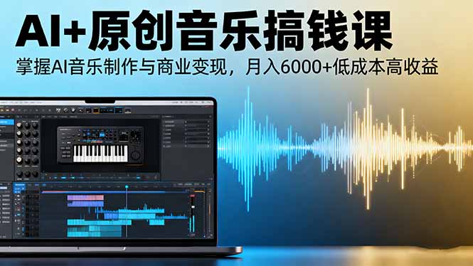 （16324期）AI+原创音乐搞钱课：掌握AI音乐制作与商业变现，月入6000+低成本高收益-宇文网创