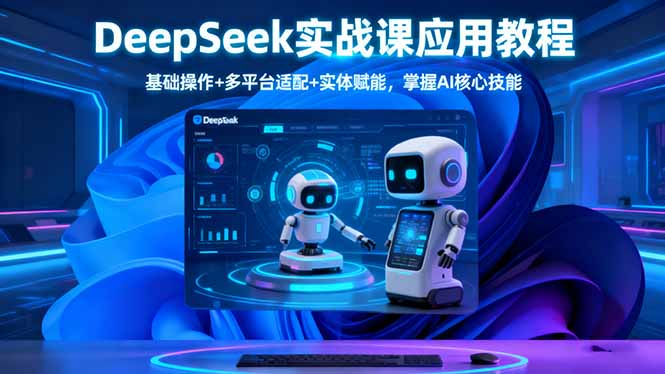 （16391期）DeepSeek实战课应用教程、基础操作+多平台适配+实体赋能，掌握AI核心技能-宇文网创
