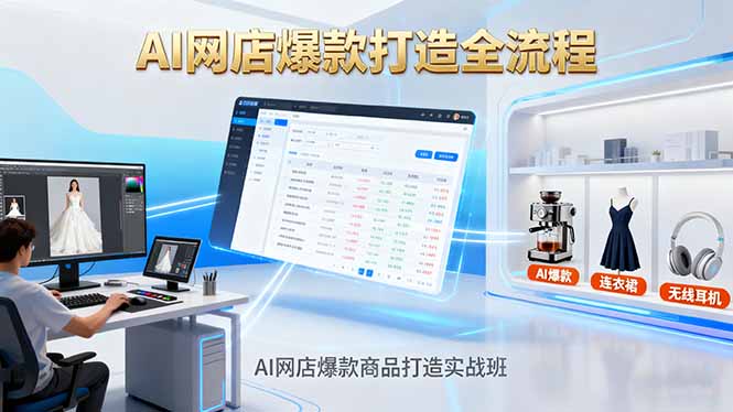 (16326期)AI网店爆款商品打造实战班:AI技术实现商品图智能处理,快速搭建AI网店-宇文网创
