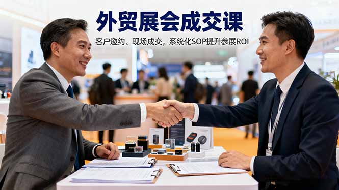 （16356期）外贸展会成交课，含目标制定、客户邀约、现场成交，系统化SOP提升参展ROI-宇文网创