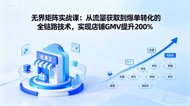 （16104期）无界矩阵实战课：从流量获取到爆单转化的全链路技术，实现店铺GMV提升200%-宇文网创