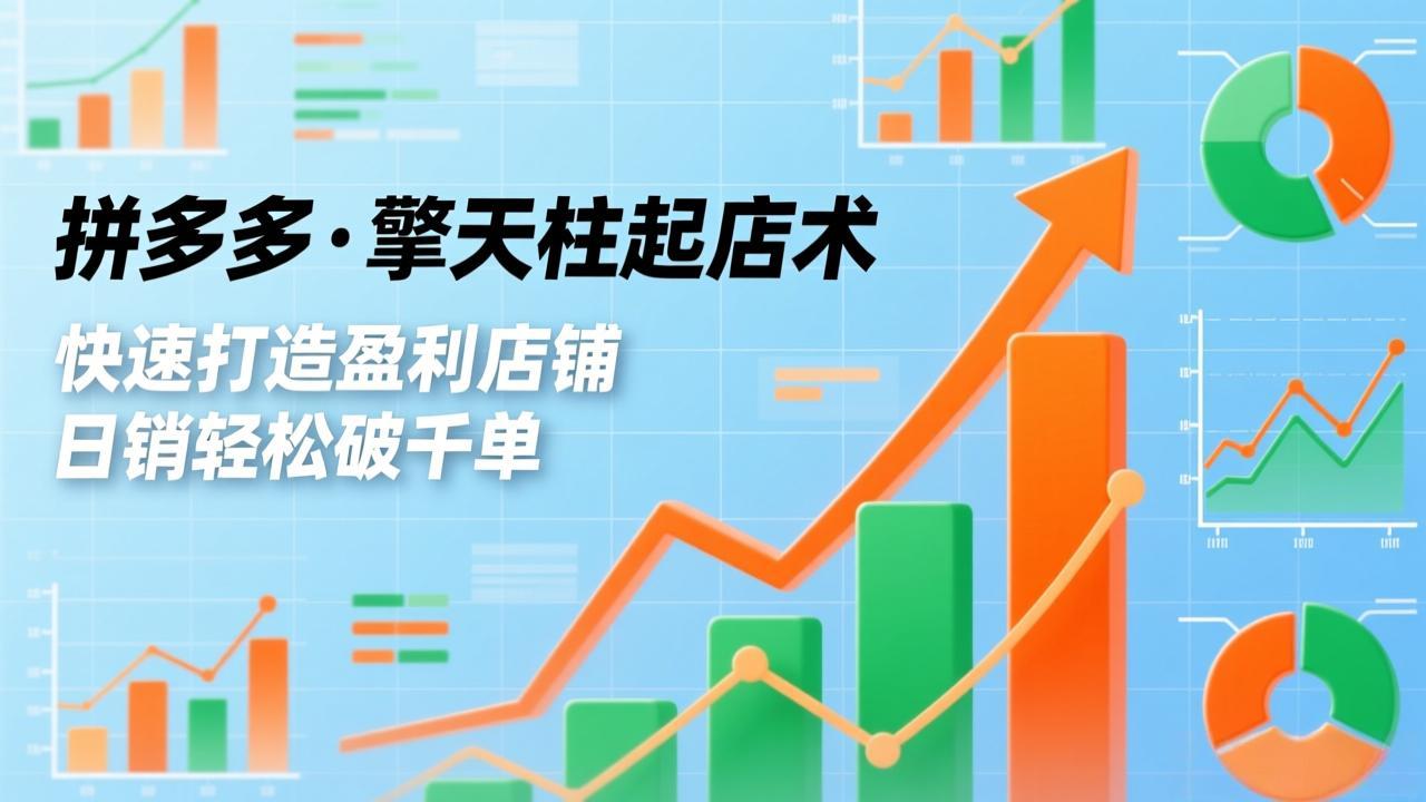 （17312期）拼多多·擎天柱起店术，爆流布局、利润起飞、不断流，快速打造盈利店铺，日销破千单（更新）-宇文网创