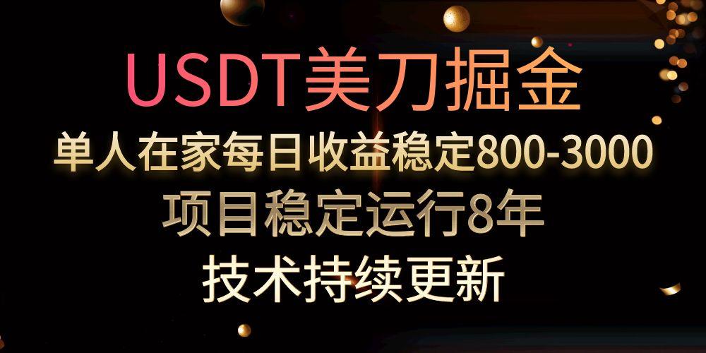（15527期）USDT美刀掘金，单人每日收益800-3000，稳定运行8年-宇文网创