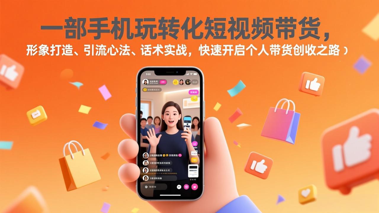 （17356期）一部手机玩转化短视频带货，形象打造、引流心法、话术实战，快速开启个人带货创收之路-宇文网创